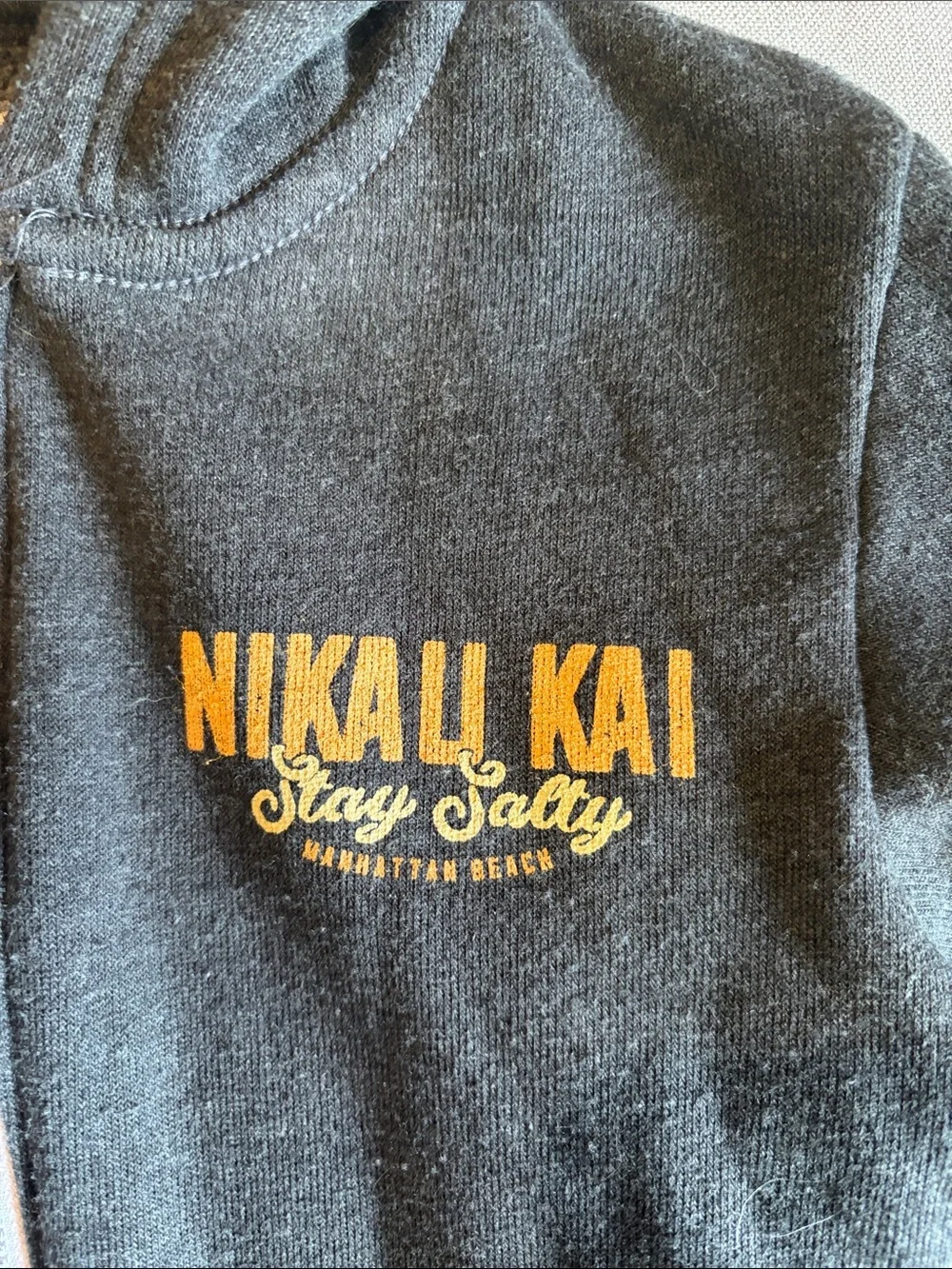 Nikau Kai Dark Gray Zip Hoodie. Sz XS (kids 8)